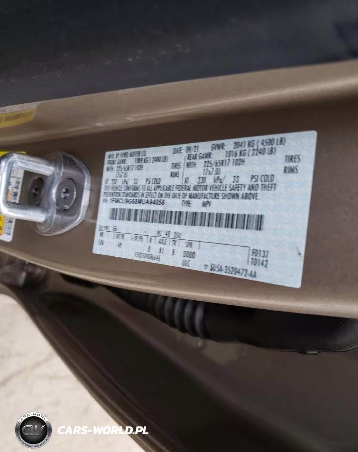 2021 Ford Escape Se VIN:1FMCU9G68MUA94056 - 10