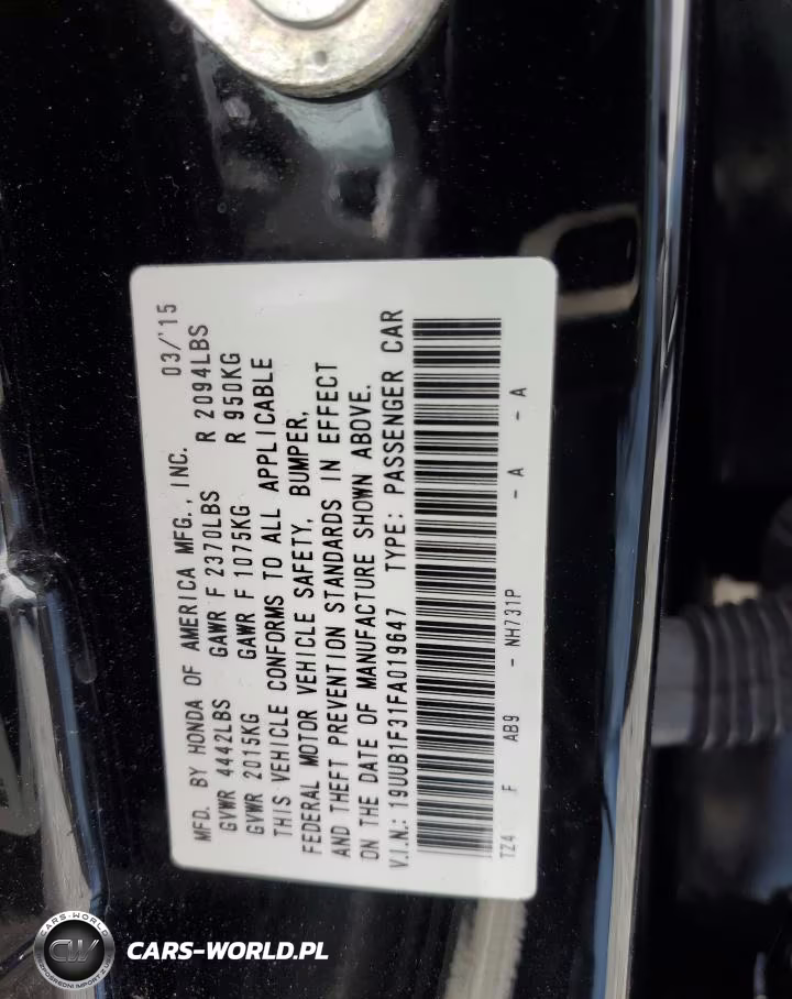 2015 Acura Tlx VIN:19UUB1F31FA019647 - 12