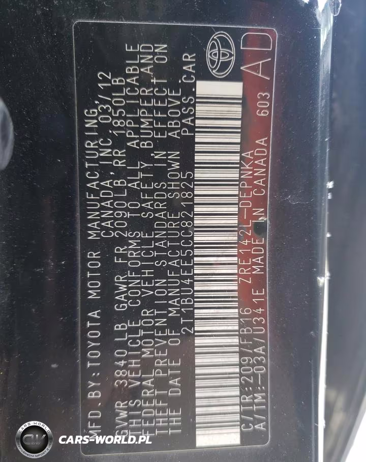2012 Toyota Corolla Base VIN:2T1BU4EE5CC821825 - 13