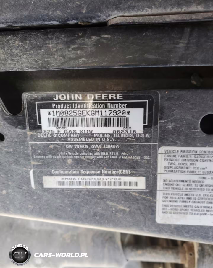 2016 Johndeere Recreational Vehicle (Rv) VIN:1M0825GEKGM117920 - 10