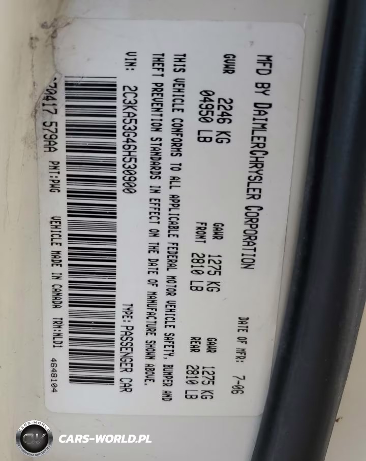 2006 Chrysler 300 Touring VIN:2C3KA53G46H530900 - 12