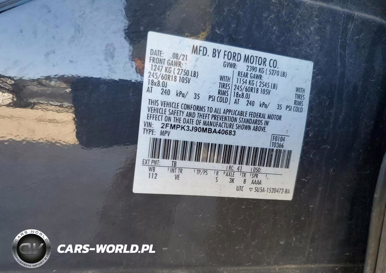 2021 Ford Edge Sel VIN:2FMPK3J90MBA40683 - 13