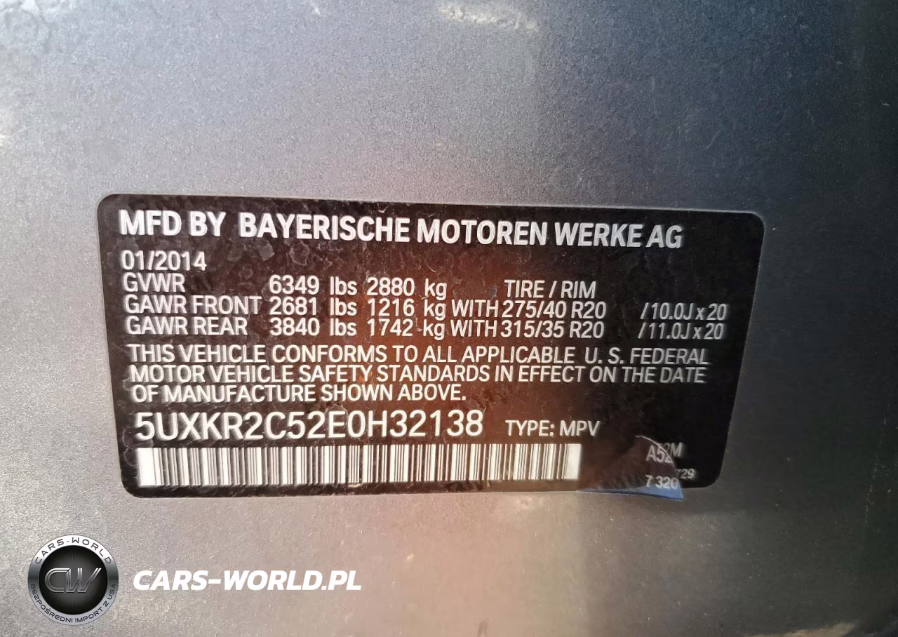2014 BMW X5 Sdrive35I VIN:5UXKR2C52E0H32138 - 13