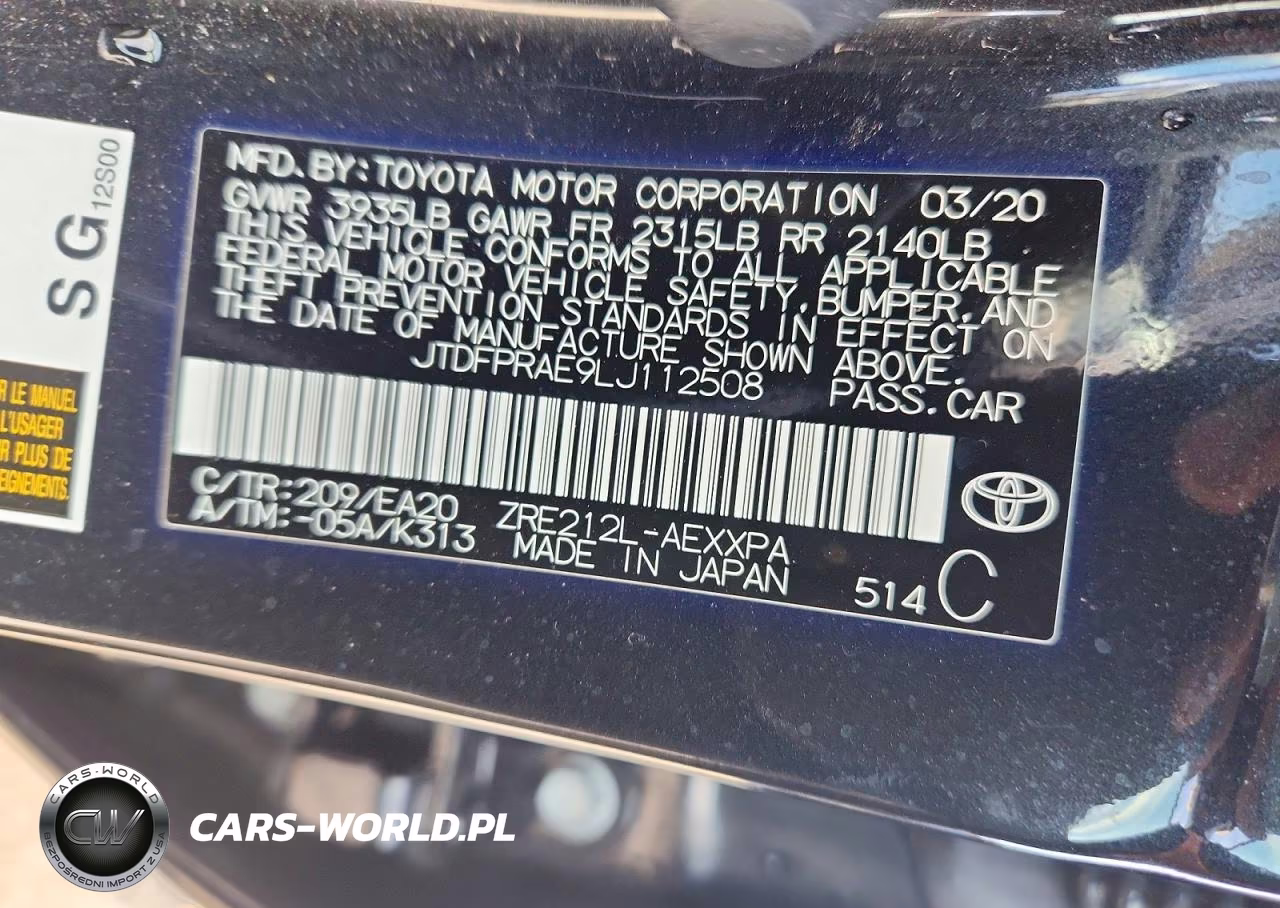 2020 Toyota Corolla Xle VIN:JTDFPRAE9LJ112508 - 13