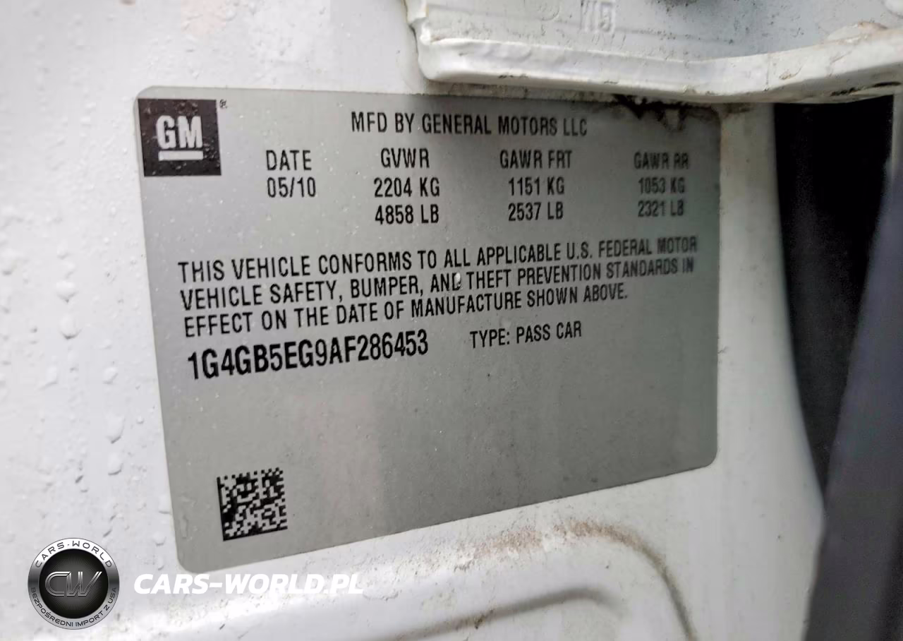 2010 Buick Lacrosse Cx VIN:1G4GB5EG9AF286453 - 12