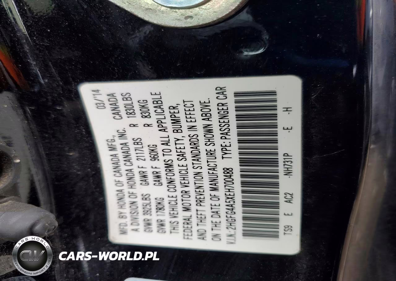 2014 Honda Civic Si VIN:2HGFG4A5XEH700488 - 12