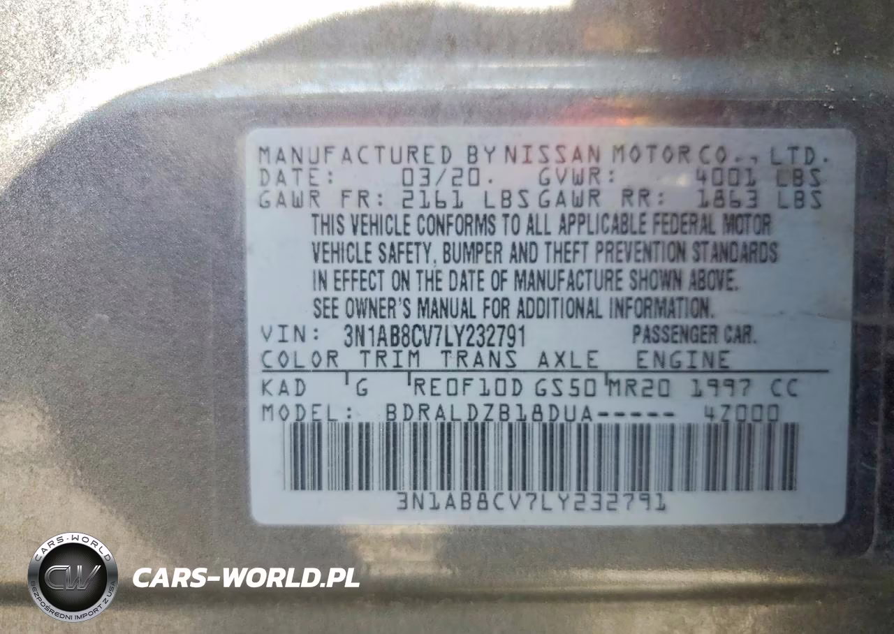 2020 Nissan Sentra Sv VIN:3N1AB8CV7LY232791 - 12