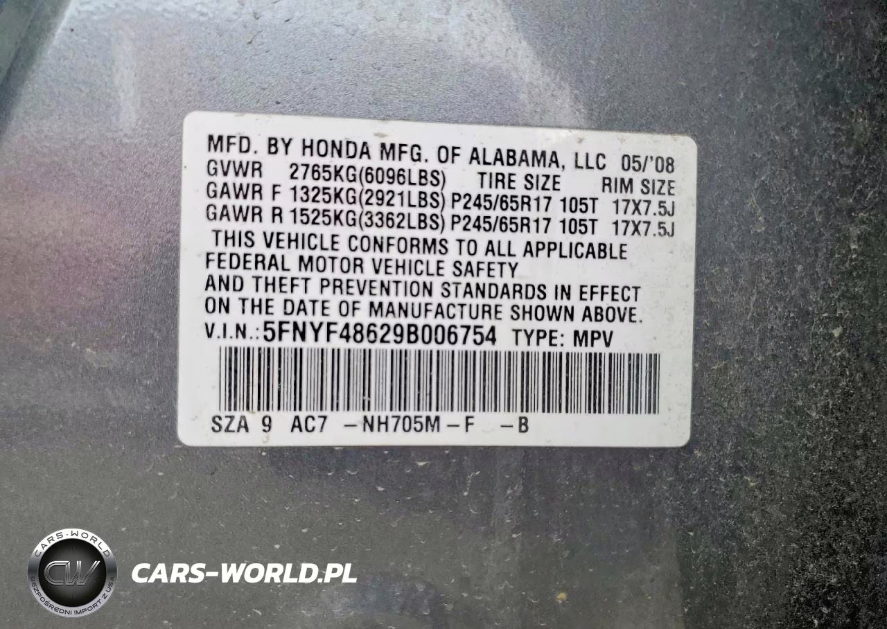 2009 Honda Pilot Exl VIN:5FNYF48629B006754 - 12