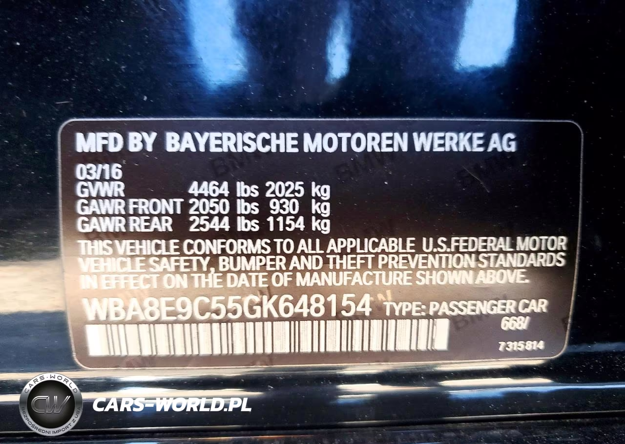 2016 BMW 328I VIN:WBA8E9C55GK648154 - 13