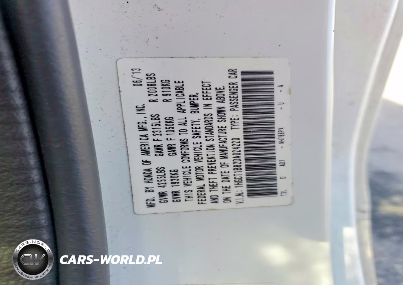 2013 Honda Accord VIN:1HGCT1B82DA024220 - 12