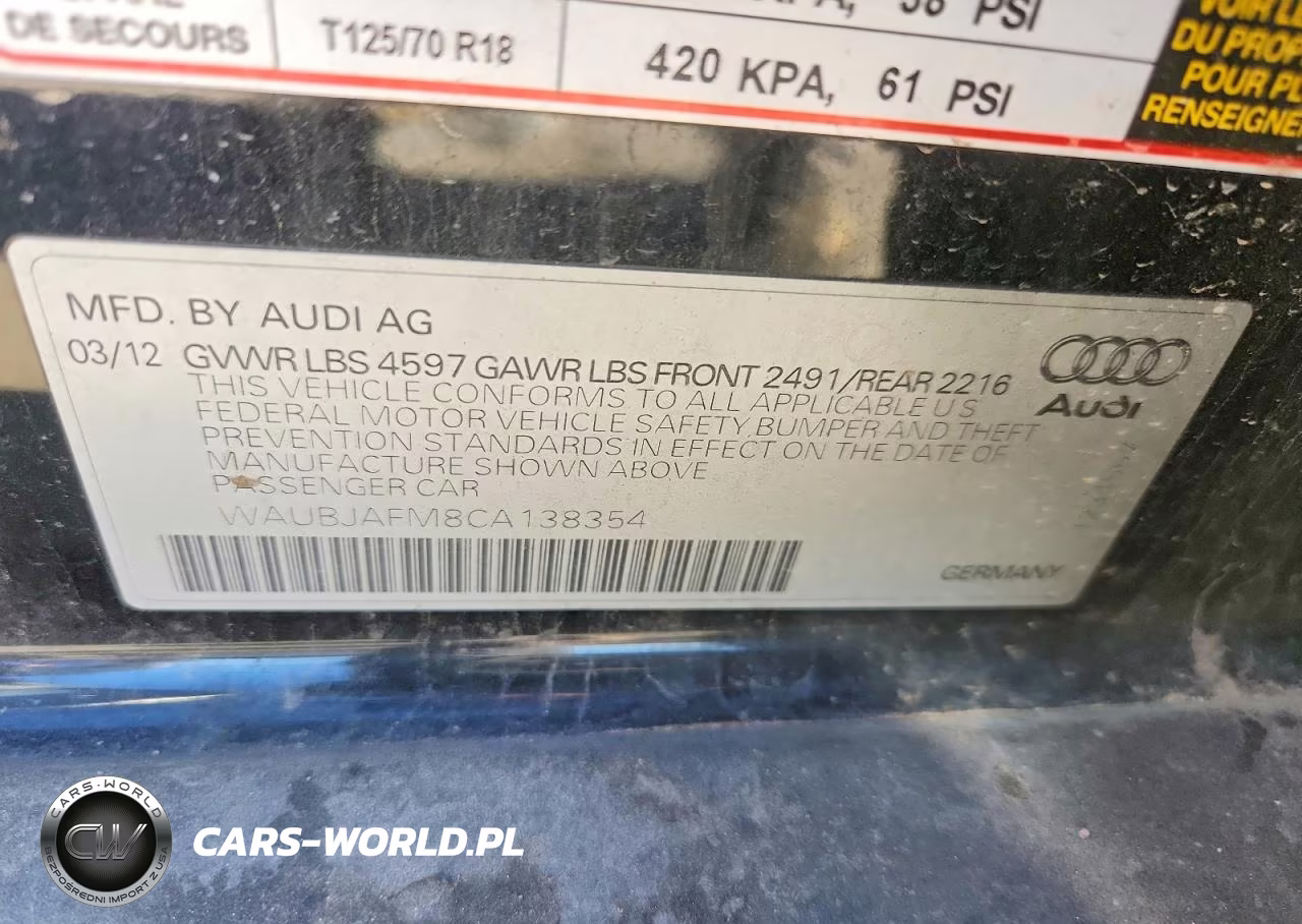 2012 Audi A3 Premium VIN:WAUBJAFM8CA138354 - 12