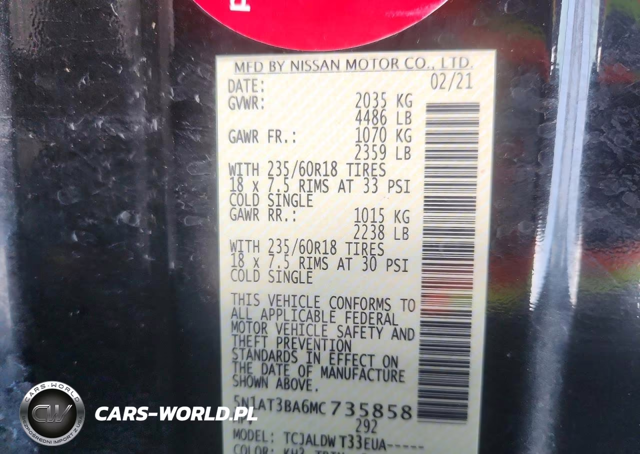 2021 Nissan Rogue Sv VIN:5N1AT3BA6MC735858 - 13