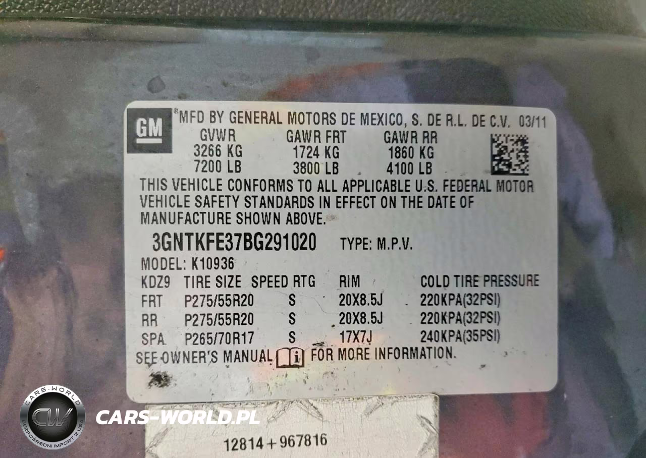 2011 Chevrolet Avalanche Lt VIN:3GNTKFE37BG291020 - 12