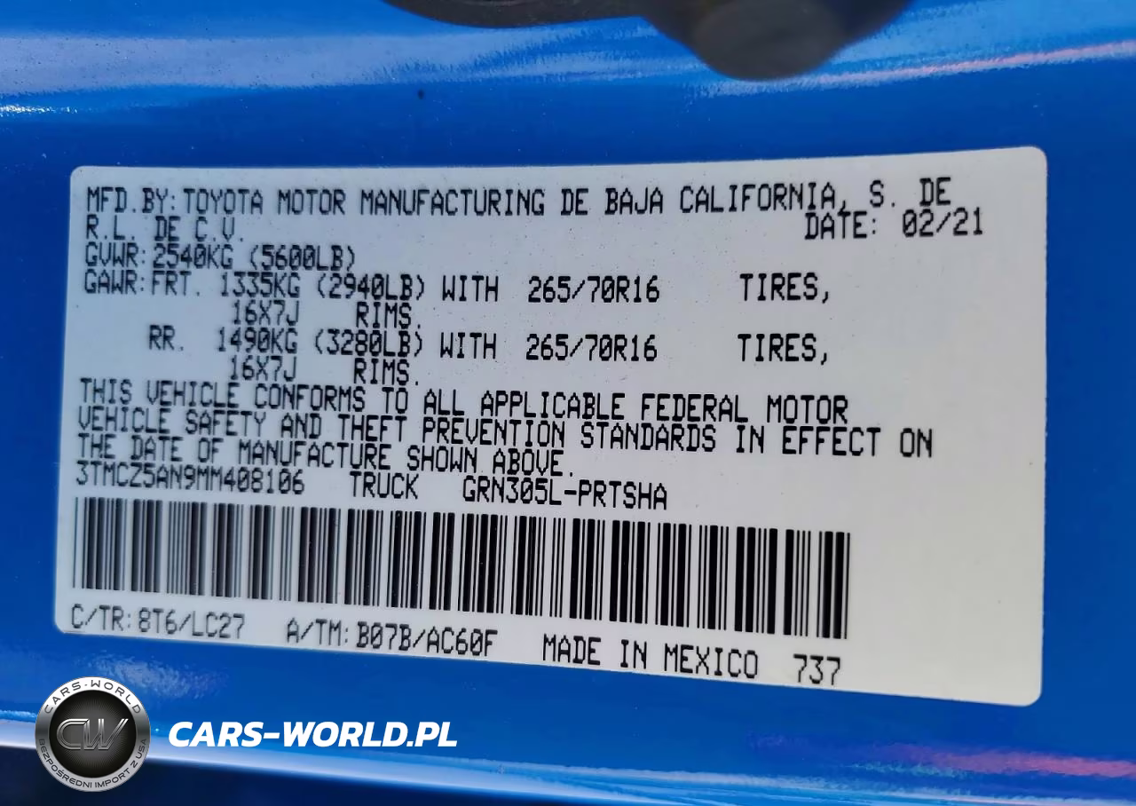 2021 Toyota Tacoma Trd Off-Road VIN:3TMCZ5AN9MM408106 - 13