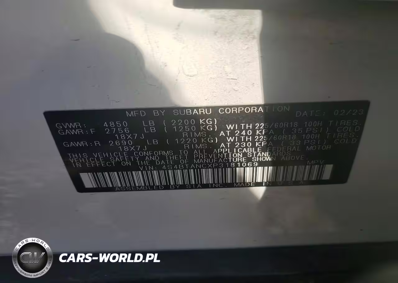 2023 Subaru Outback Limited VIN:4S4BTANCXP3181069 - 13