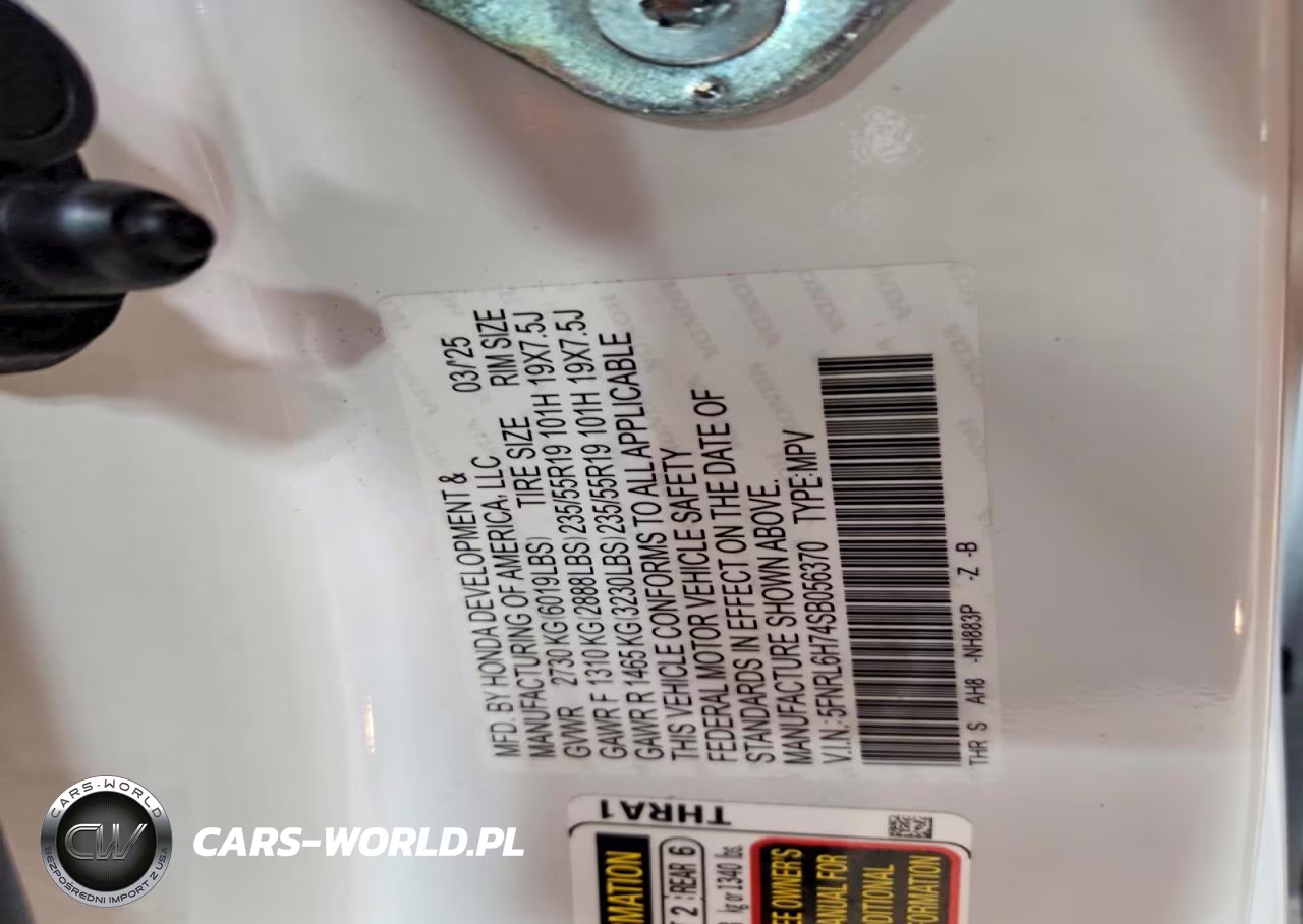 2025 Honda Odyssey Sport-L VIN:5FNRL6H74SB056370 - 13
