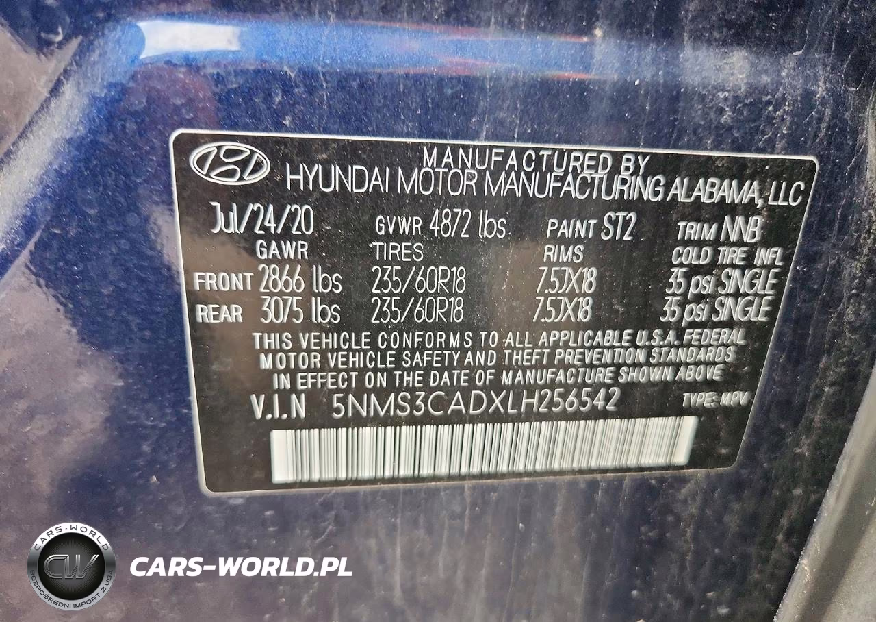 2020 Hyundai Santa Fe Sel VIN:5NMS3CADXLH256542 - 14