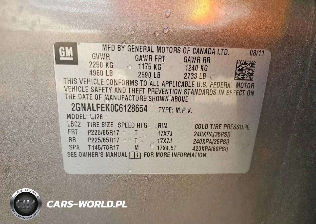 2012 Chevrolet Equinox Ltz VIN:2GNALFEK0C6128654 - 13