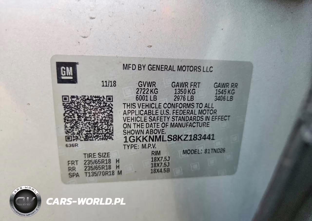 2019 GMC Acadia Slt-1 VIN:1GKKNMLS8KZ183441 - 13