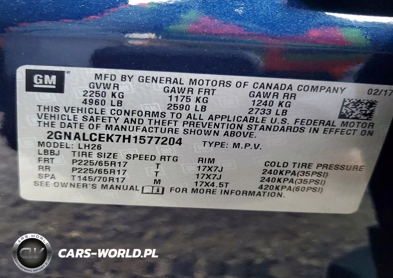 2017 Chevrolet Equinox Lt VIN:2GNALCEK7H1577204 - 12
