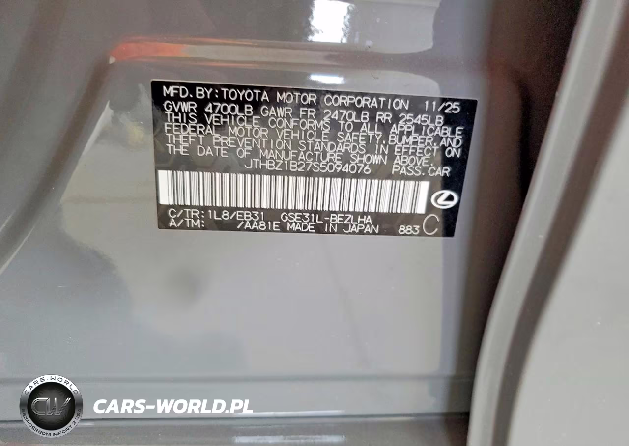 2025 Lexus Is 350 F Sport Design VIN:JTHBZ1B27S5094076 - 12