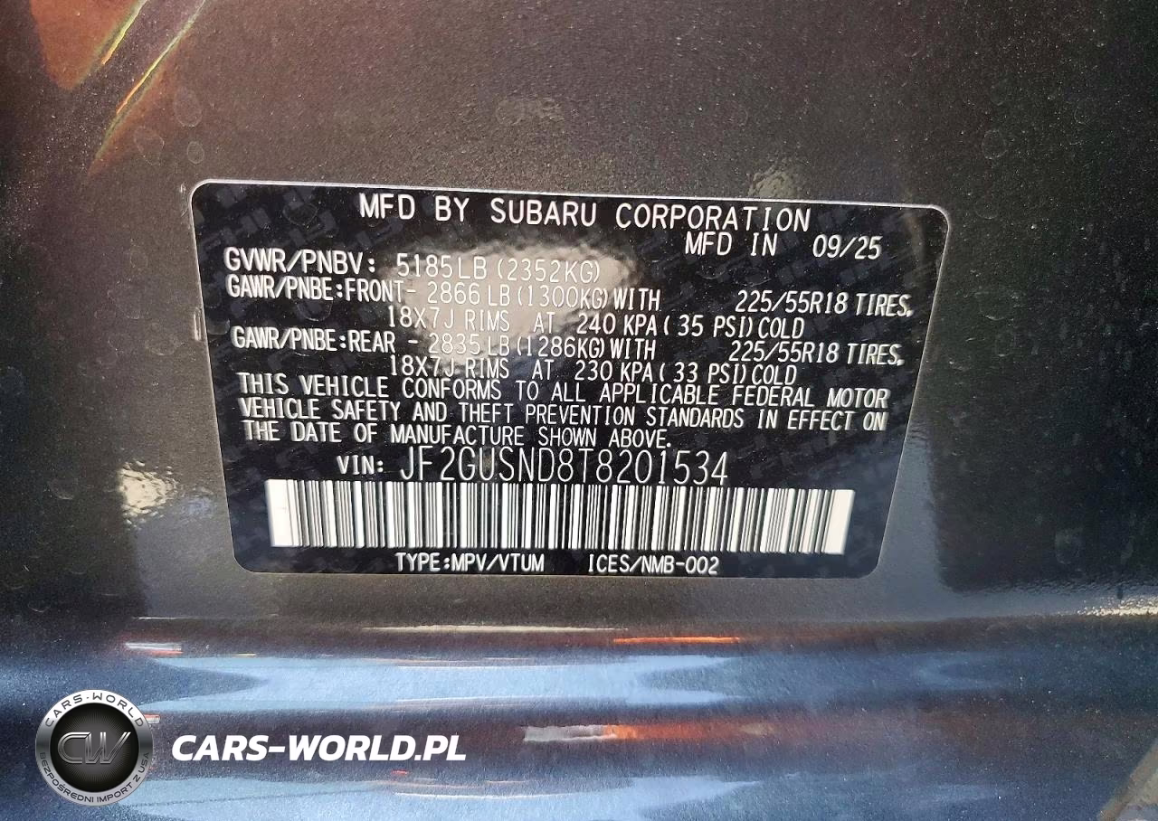 2026 Subaru Crosstrek Limited VIN:JF2GUSND8T8201534 - 12