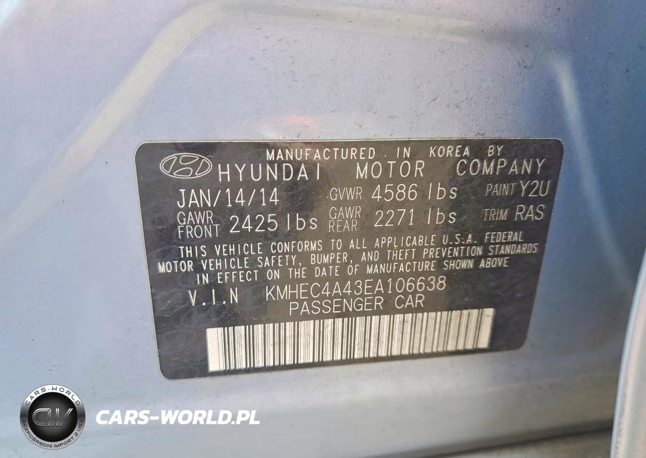 2014 Hyundai Sonata Hybrid Limited VIN:KMHEC4A43EA106638 - 12