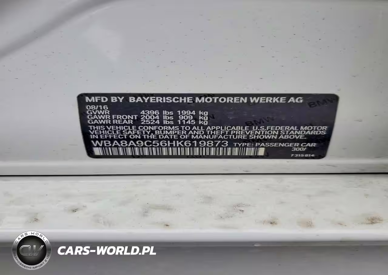 2017 BMW 320 I VIN:WBA8A9C56HK619873 - 12