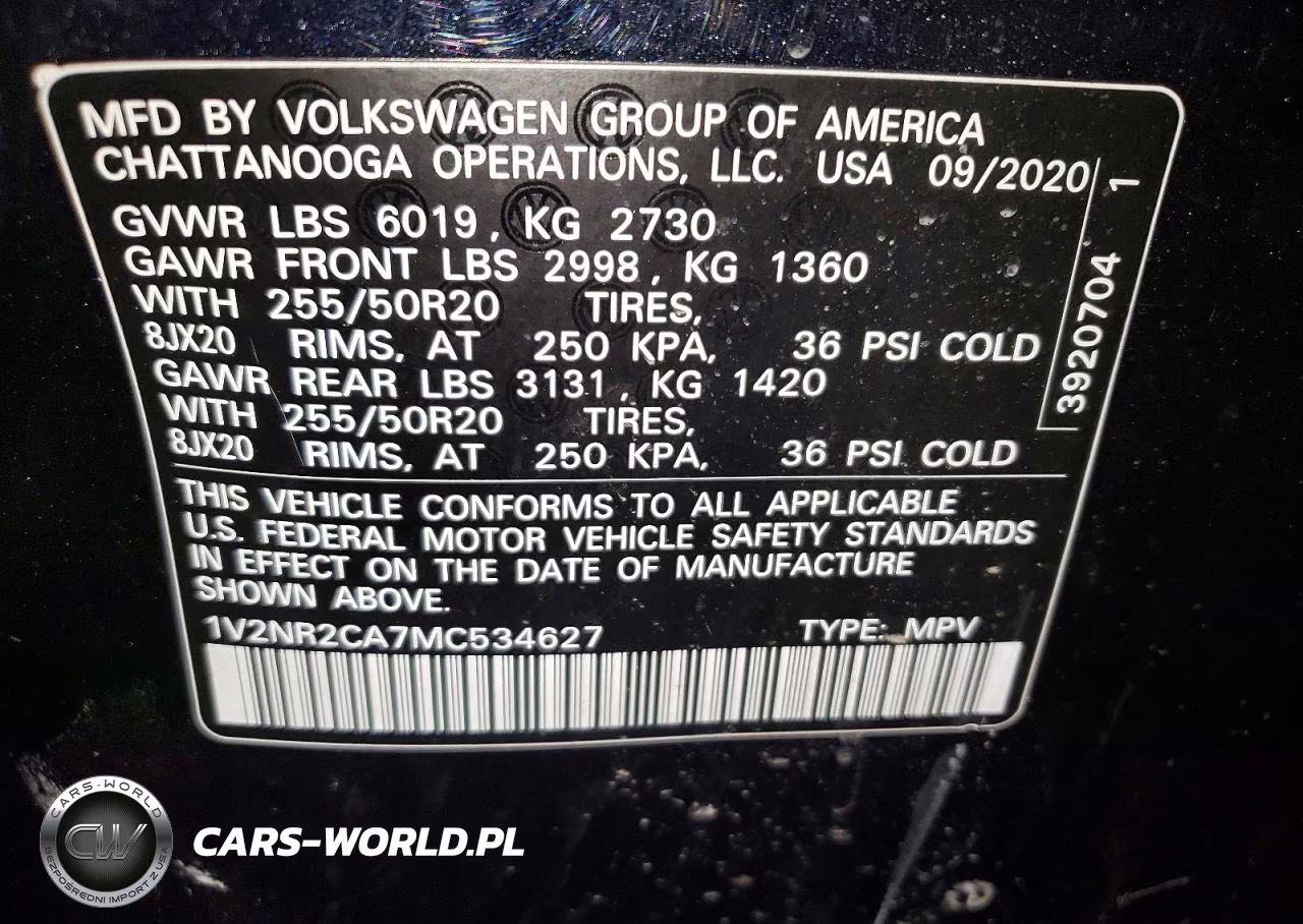 2021 Volkswagen Atlas Se VIN:1V2NR2CA7MC534627 - 13