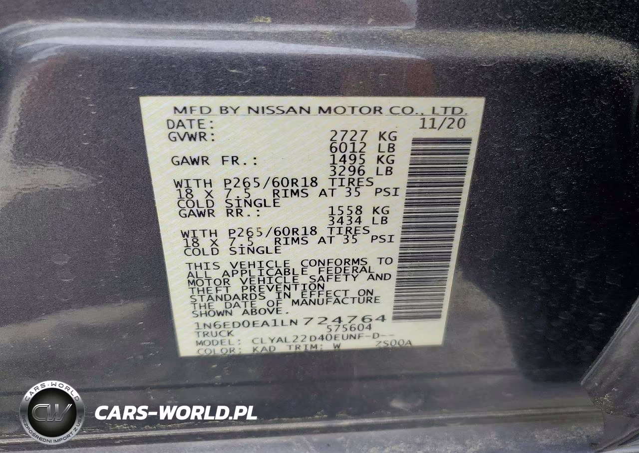 2020 Nissan Frontier Sv VIN:1N6ED0EA1LN724764 - 12