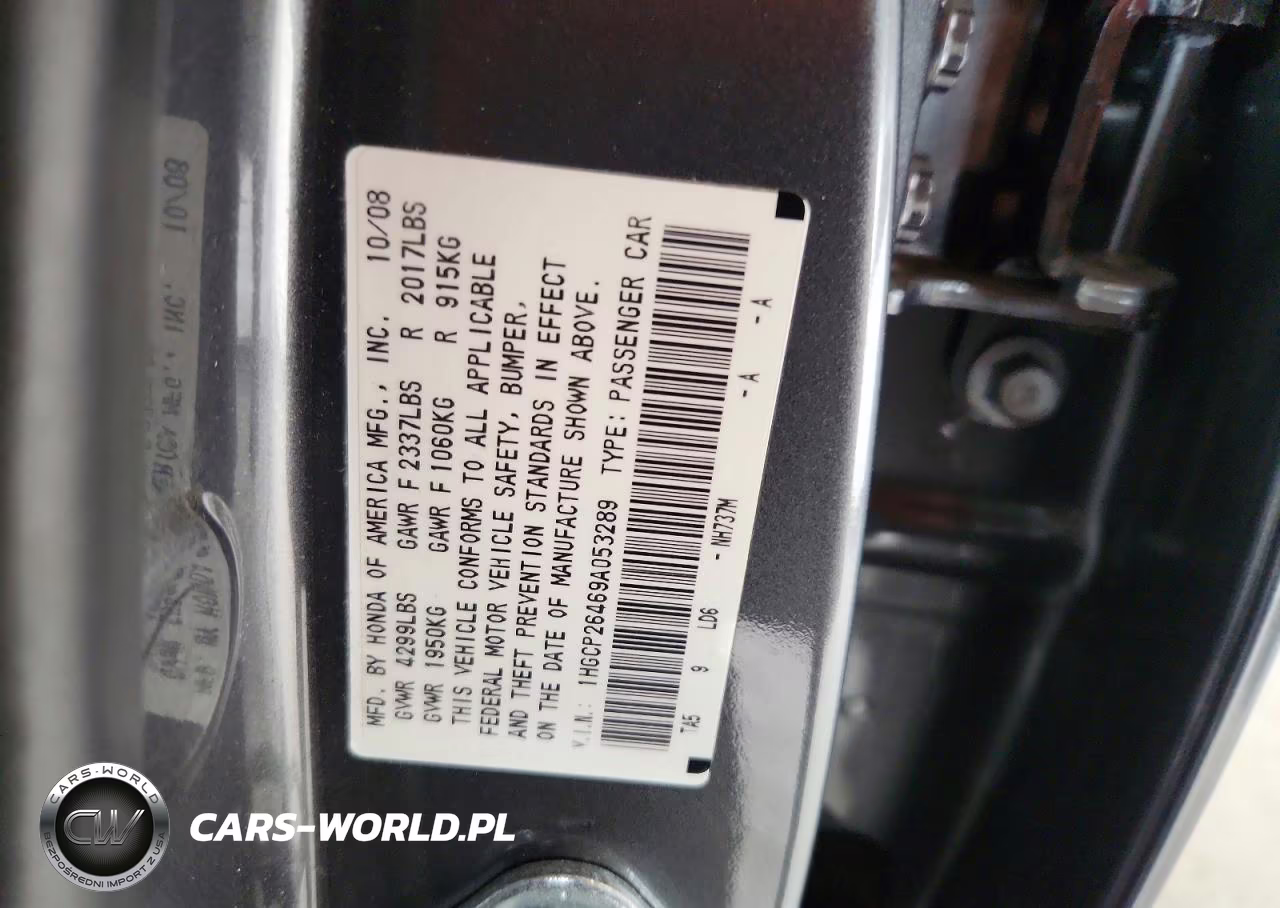 2009 Honda Accord Lxp VIN:1HGCP26469A053289 - 12