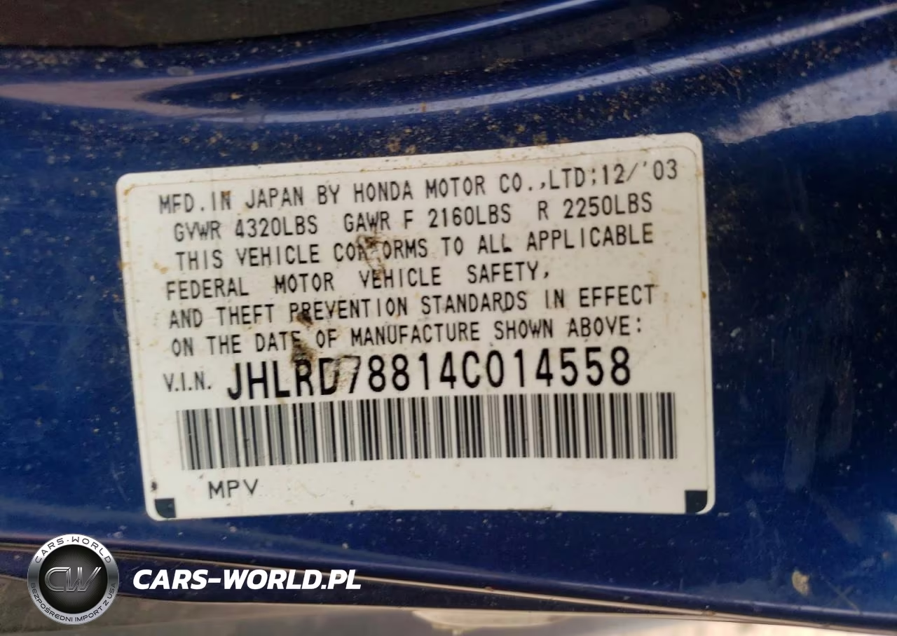 2004 Honda Cr-V Ex VIN:JHLRD78814C014558 - 13