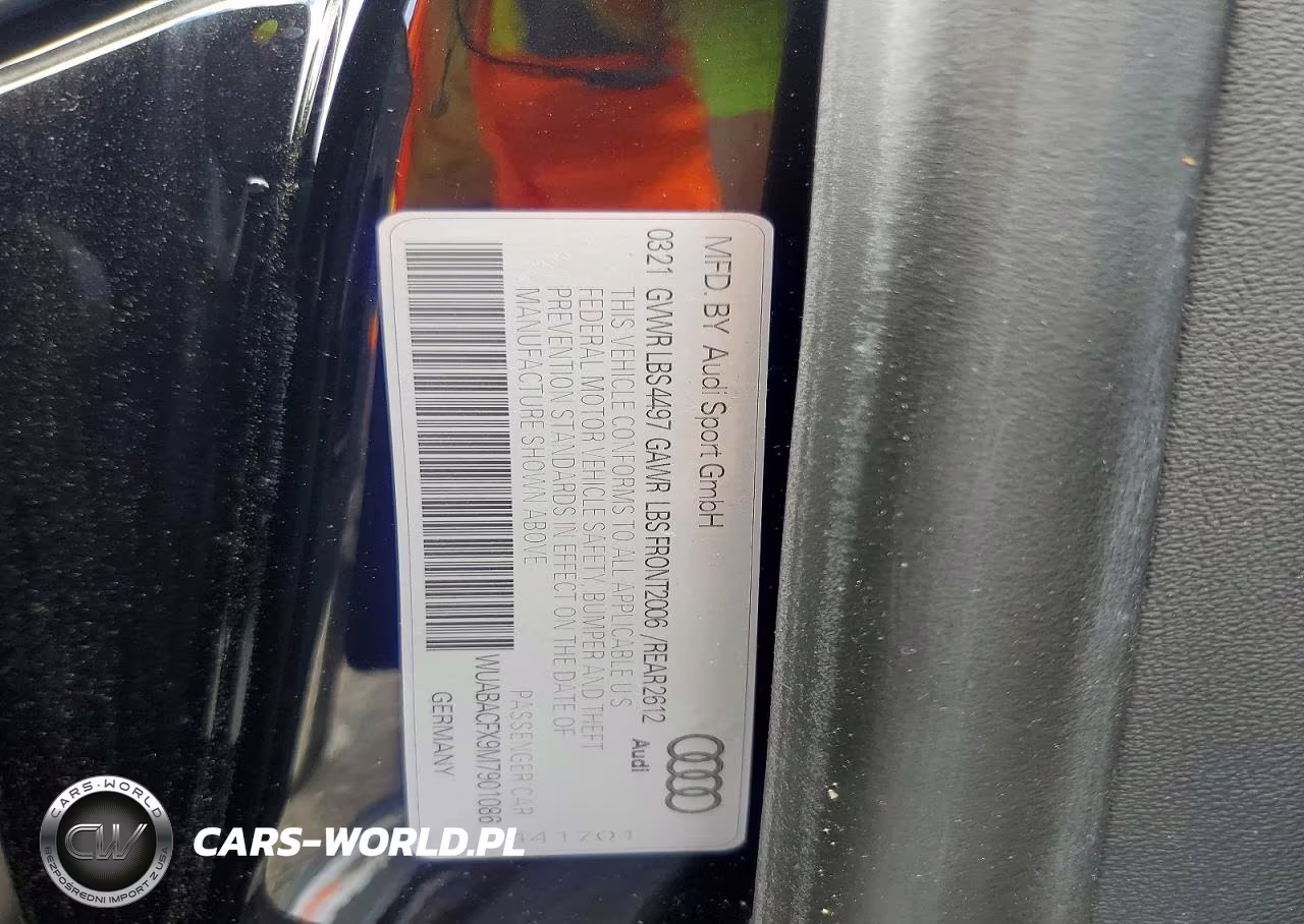 2021 Audi R8 VIN:WUABACFX9M7901086 - 13