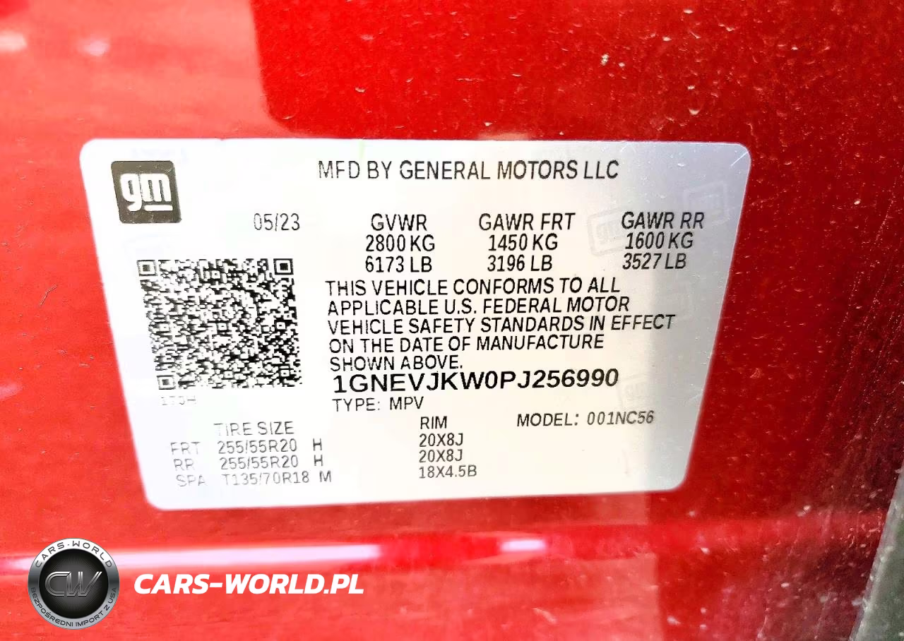 2023 Chevrolet Traverse Rs VIN:1GNEVJKW0PJ256990 - 13