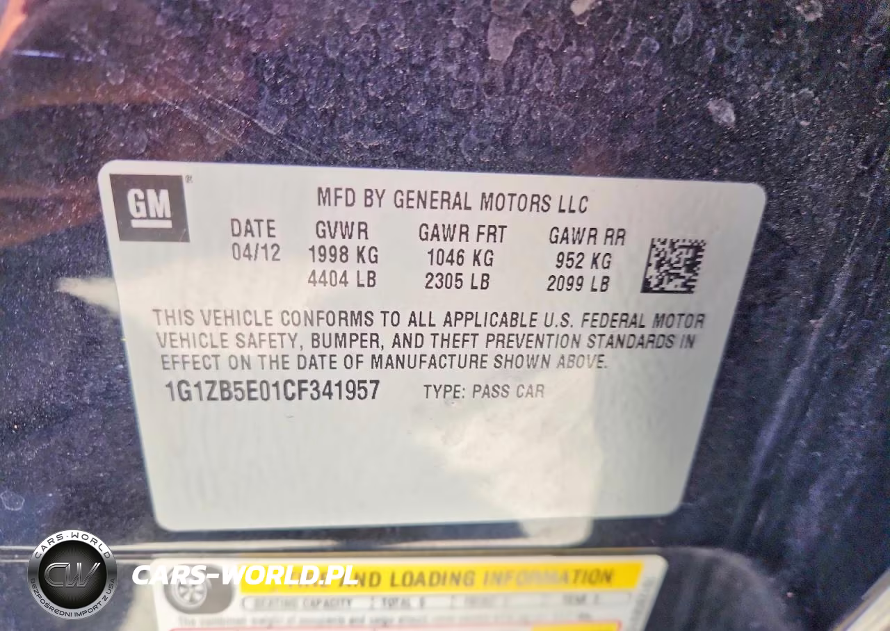 2012 Chevrolet Malibu Ls VIN:1G1ZB5E01CF341957 - 12