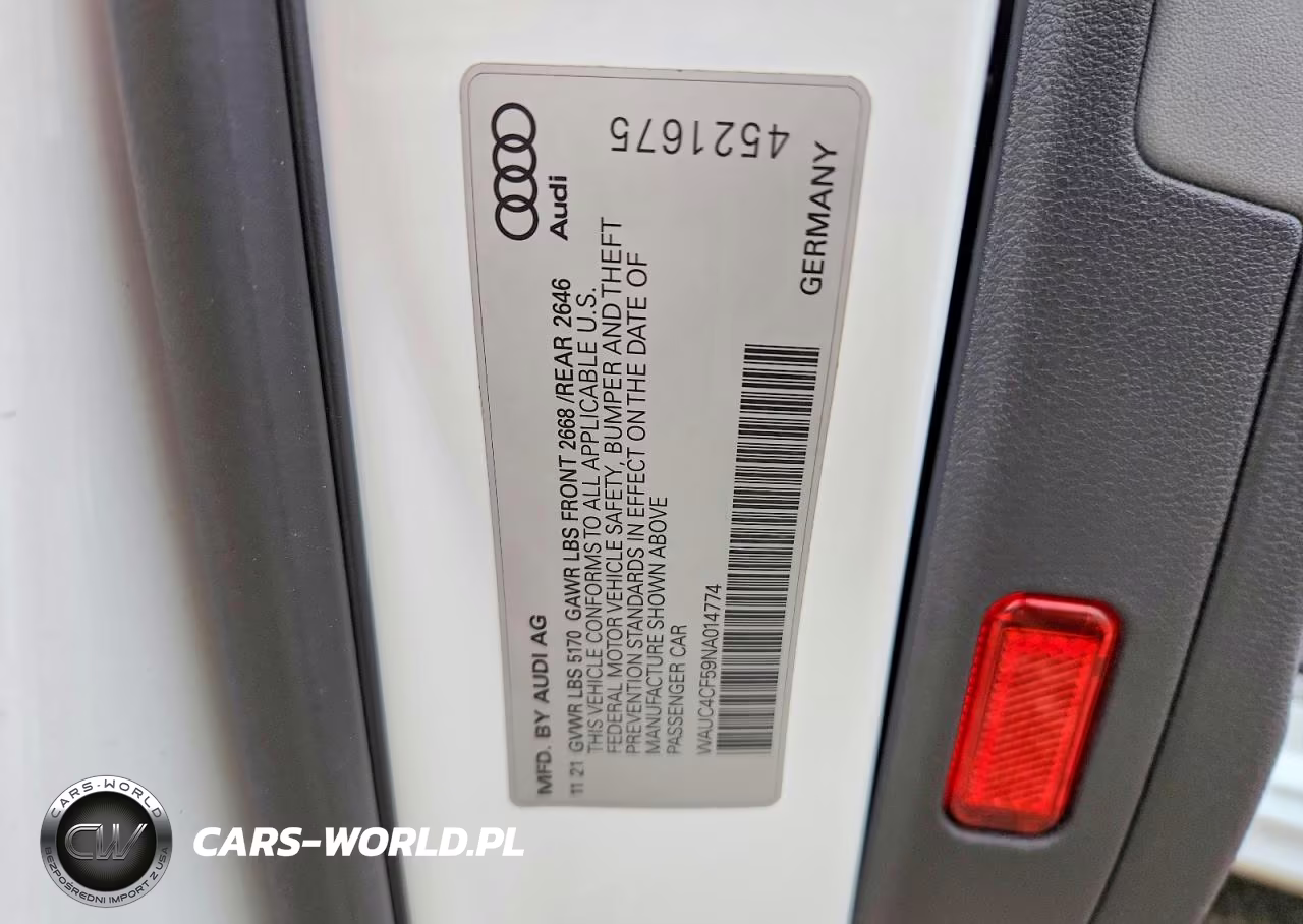 2022 Audi S5 Premium Plus VIN:WAUC4CF59NA014774 - 12