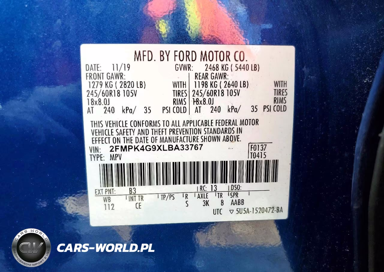 2020 Ford Edge Se VIN:2FMPK4G9XLBA33767 - 13