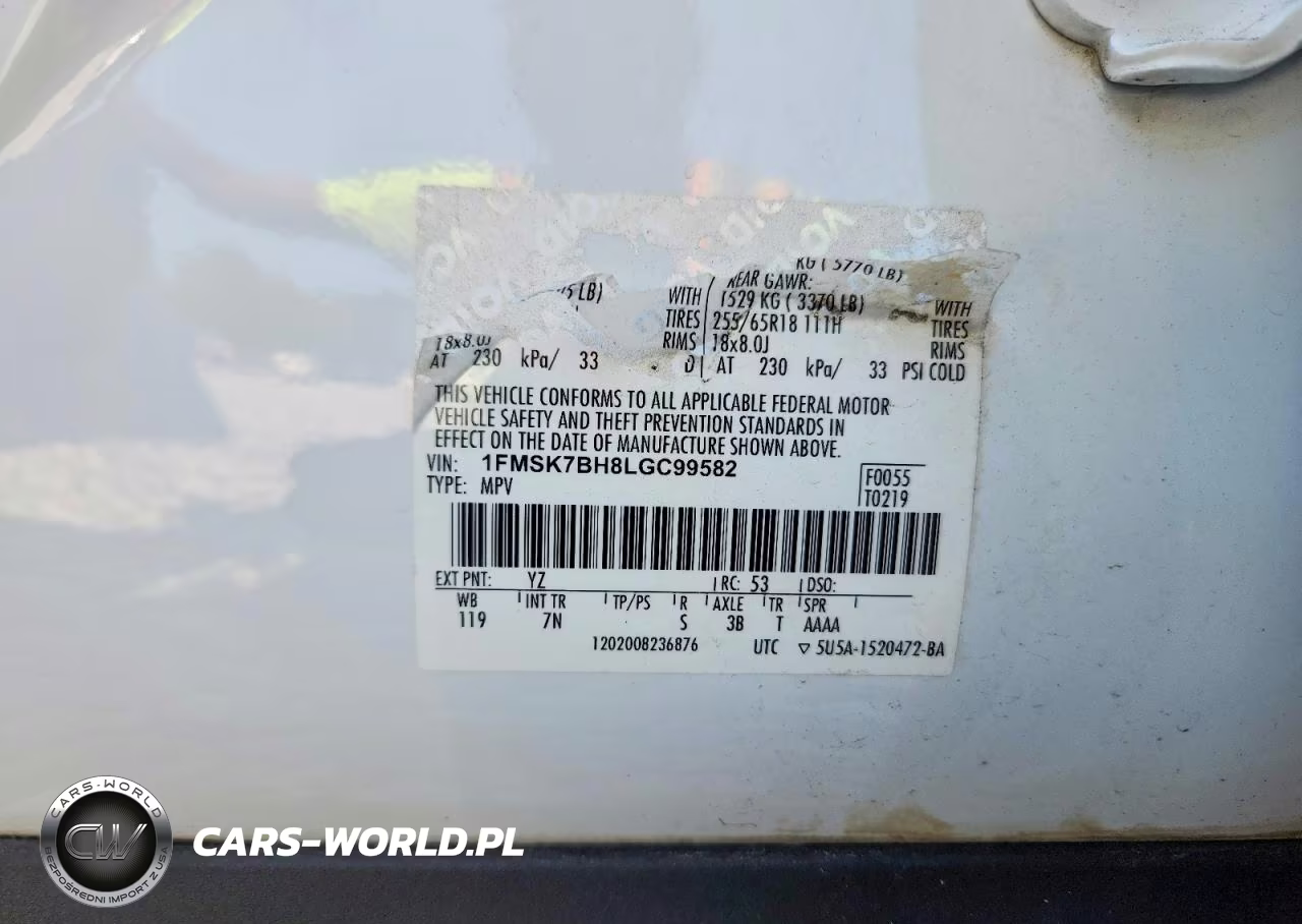 2020 Ford Explorer VIN:1FMSK7BH8LGC99582 - 13