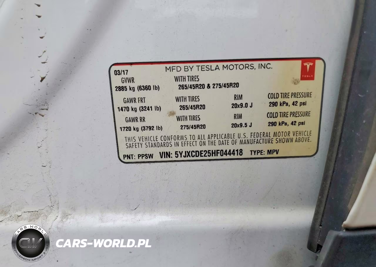 2017 Tesla Model X VIN:5YJXCDE25HF044418 - 13