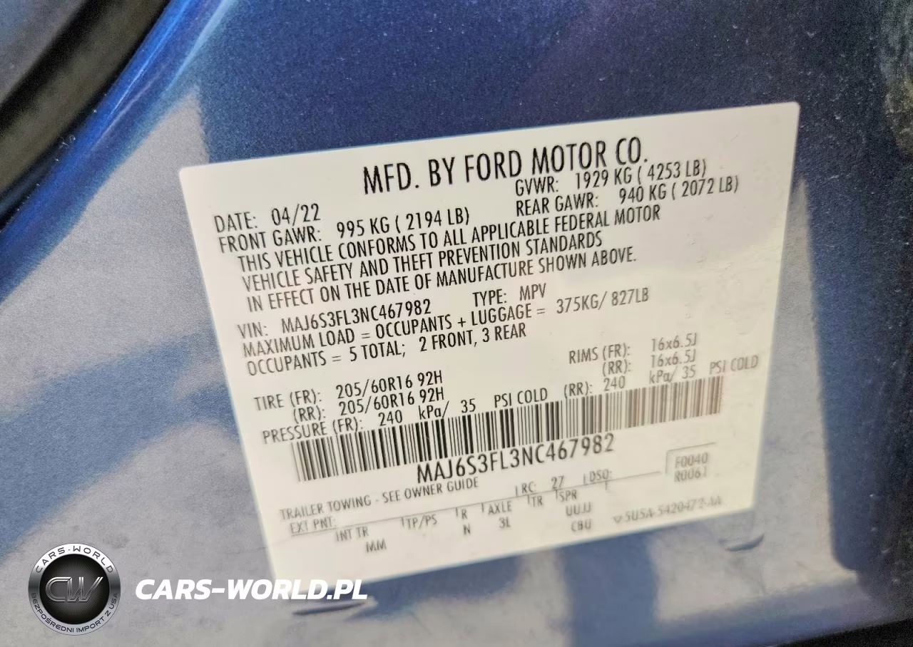 2022 Ford Ecosport S VIN:MAJ6S3FL3NC467982 - 13