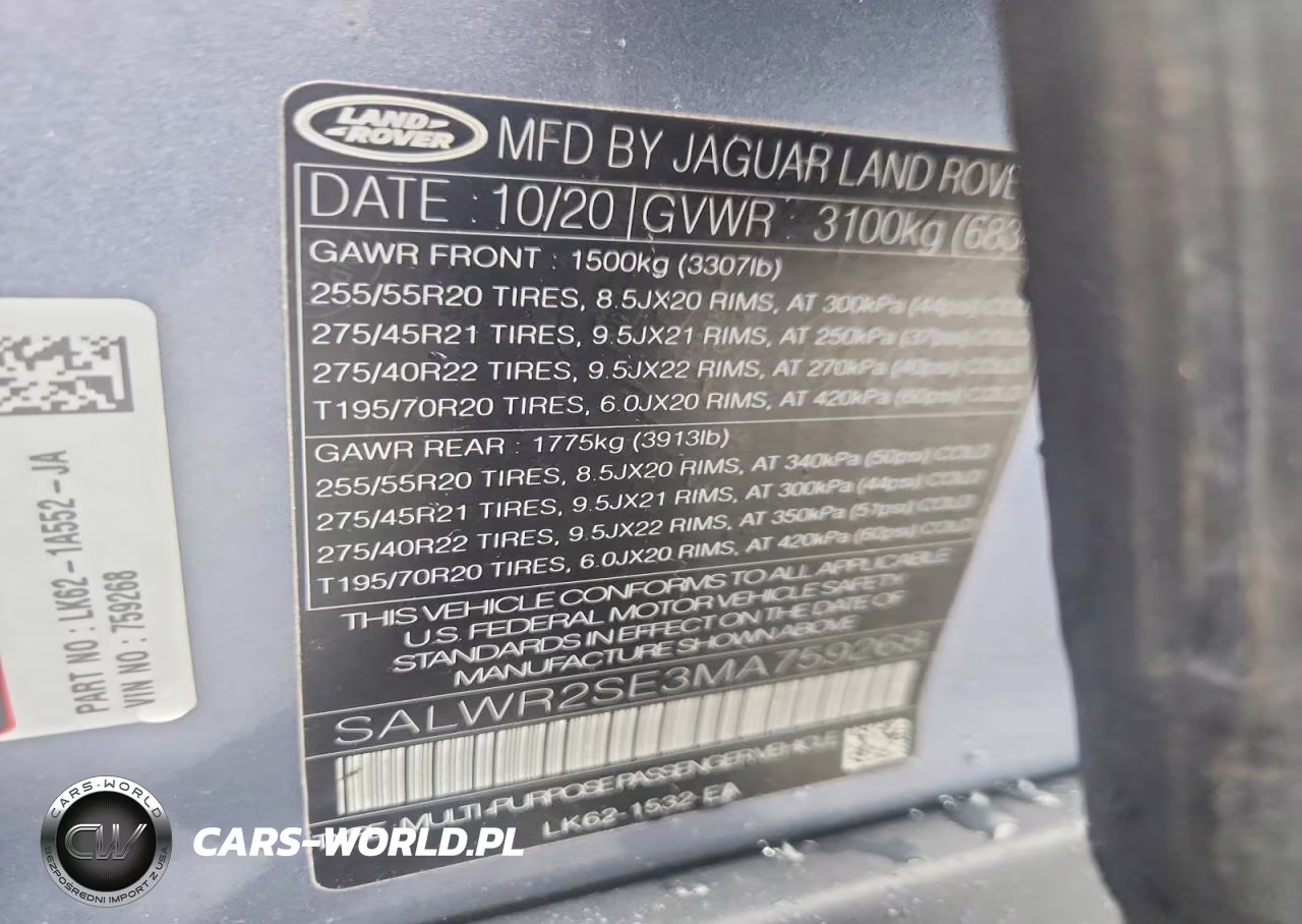 2021 Land Rover Range Rover Sport Hse Dynamic VIN:SALWR2SE3MA759268 - 13
