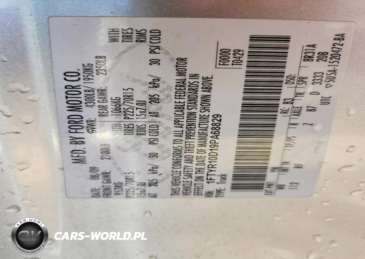 2009 Ford Ranger VIN:1FTYR10D19PA68829 - 12
