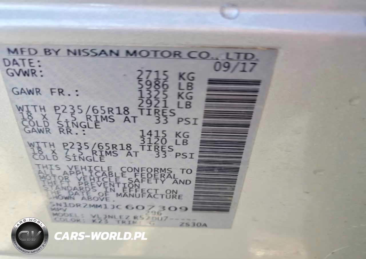 2018 Nissan Pathfinder Sv VIN:5N1DR2MM1JC607309 - 13