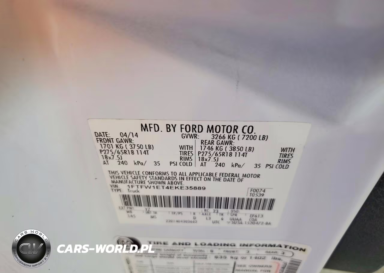 2014 Ford F150 Supercrew VIN:1FTFW1ET4EKE35889 - 12