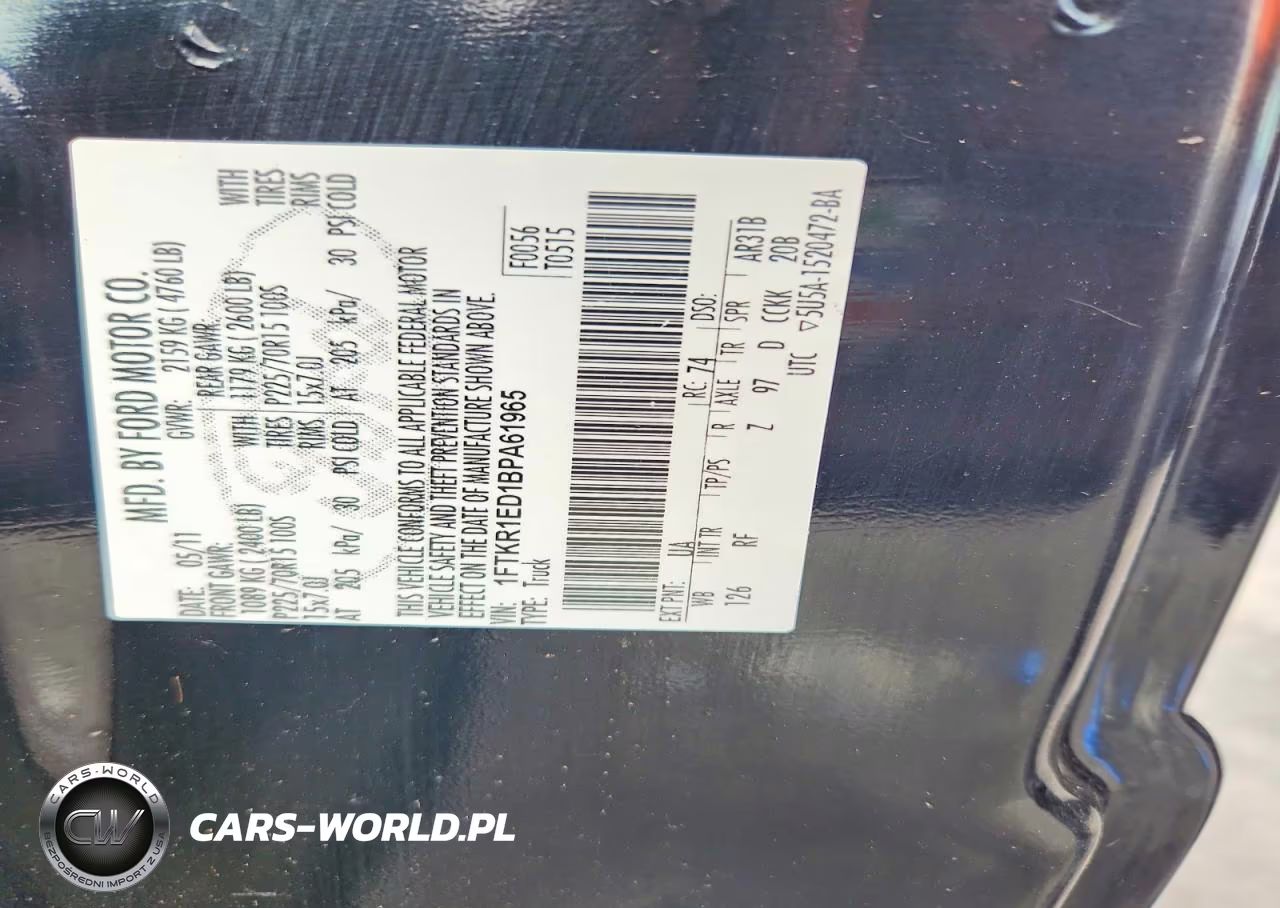 2011 Ford Ranger Super Cab VIN:1FTKR1ED1BPA61965 - 12