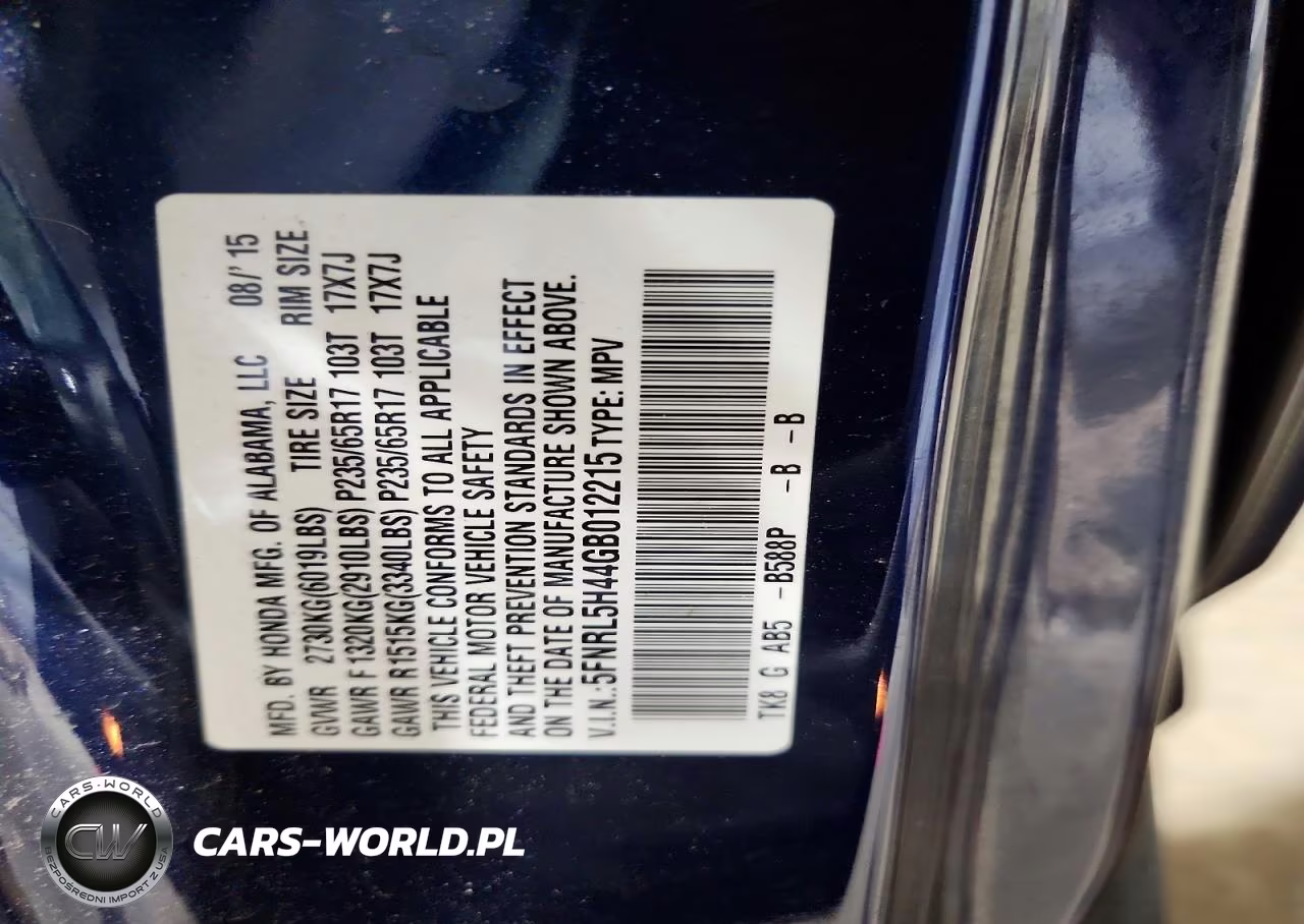 2016 Honda Odyssey Ex VIN:5FNRL5H44GB012215 - 13
