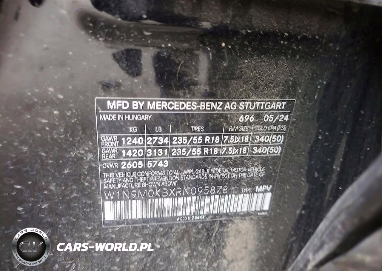 2024 Mercedes-Benz Eqb 300 4Matic VIN:W1N9M0KBXRN095878 - 12