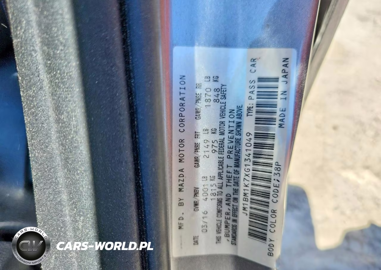 2016 Mazda 3 Sport VIN:JM1BM1K7XG1341049 - 12