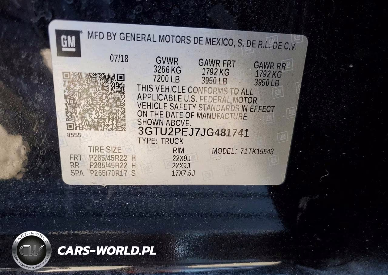 2018 GMC 1500 VIN:3GTU2PEJ7JG481741 - 13
