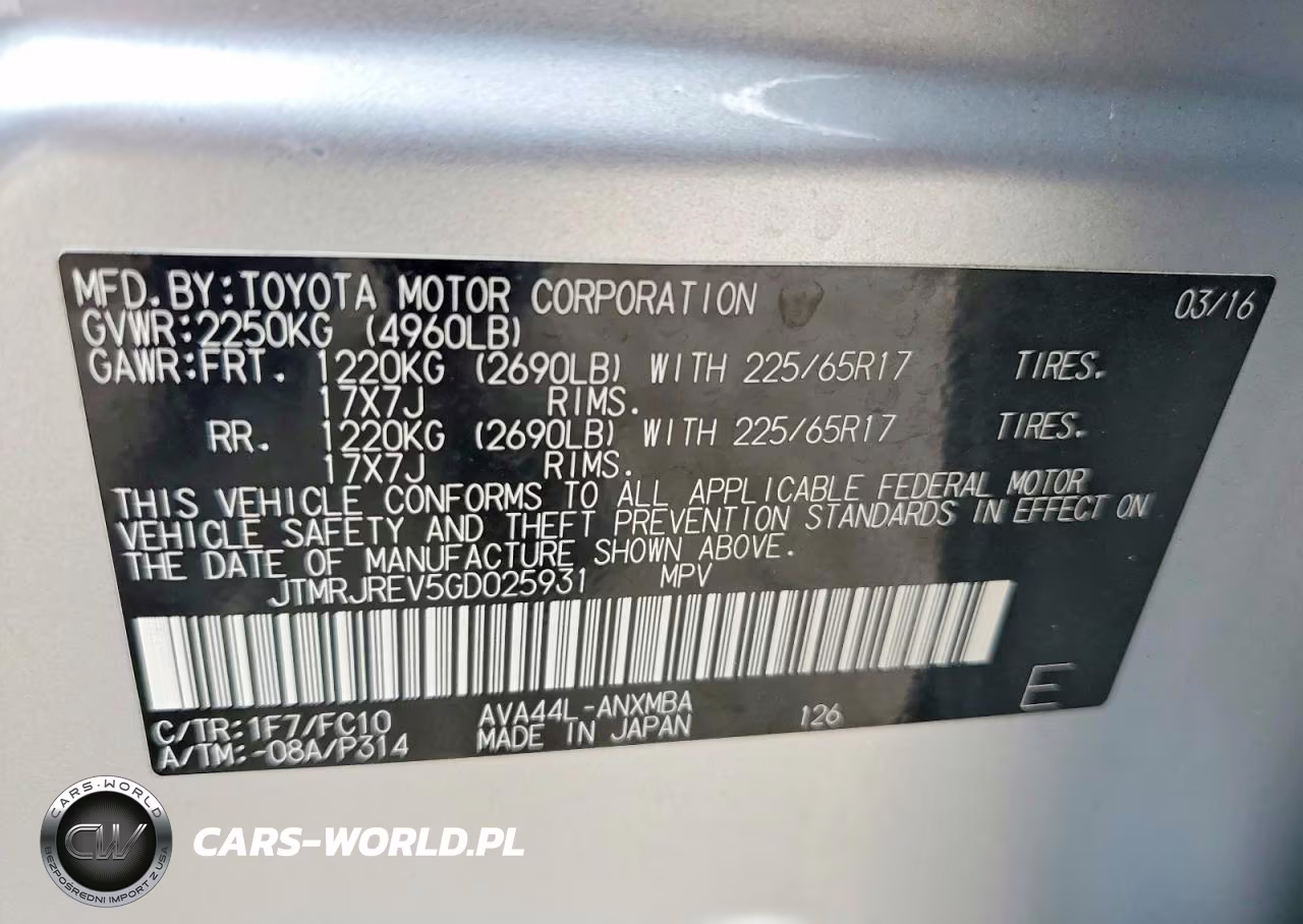 2016 Toyota Rav4 Hybrid Xle VIN:JTMRJREV5GD025931 - 13